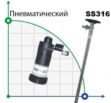 Насос для бочек BTS-HD-A1+SS316L-700mm (с пневмоприводом) — BTS Engineering