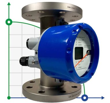 DN65 Расходомер из нержавеющей стали ротаметр KLZZ PN6 (liquid alcohol mixture C2H5OH 25%), 1..10 m3/h, 4-20mA, Ex — BTS Engineering
