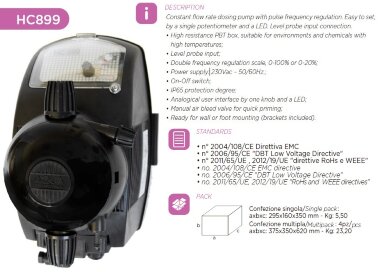 Bomba dosificadora de enzimas PDE HC899-3 17-05/25-01 230V PP-GL-VT — BTS Engineering