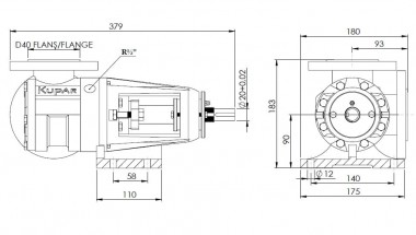 Шестеренчатый насос Kupar KIPK 1 1/2 дюйма-C, AISI 316, 0,4-4 м3/ч для вязких химических продуктов — BTS Engineering