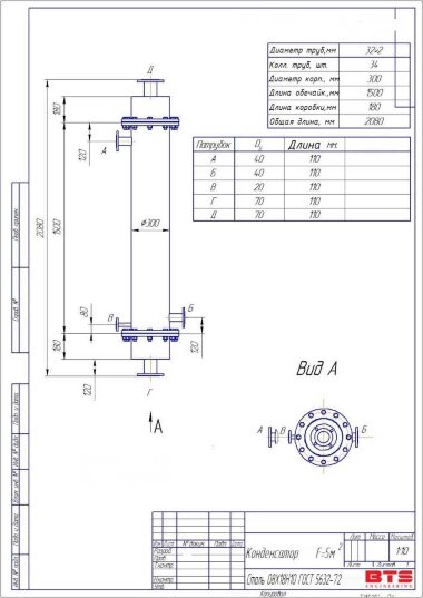 Кожухотрубный теплообменник (конденсатор) - 5 — BTS Engineering