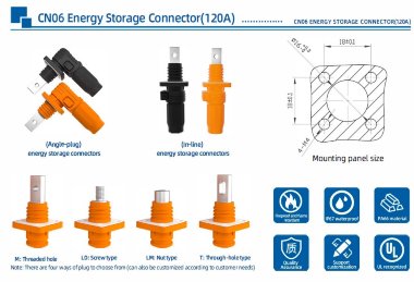 JC-CN06-W-01, 100 A, 1000 V CC, conector de batería de 16 mm², naranja — BTS Engineering