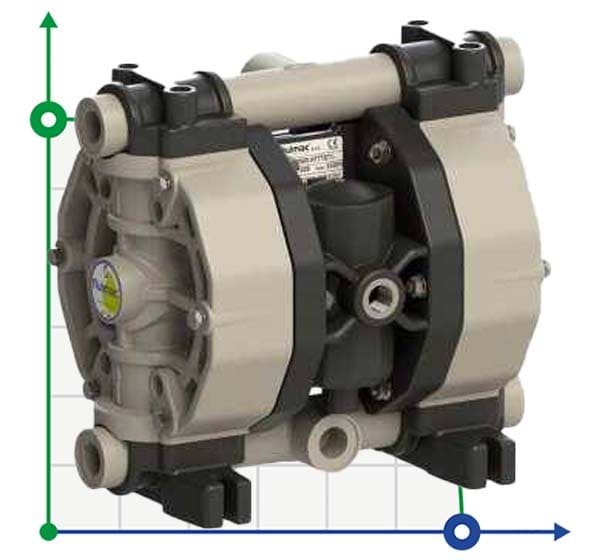 Bomba neumática de diafragma PHOENIX P65 PP SANTOPRENE+PTFE ATEX фото 1 — BTS Engineering