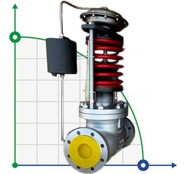 Zawór redukcyjny DN100, korpus WCB, wlot ciśnienia 5 bar, wylot 3 bar, para, 1700 kg/h — BTS Engineering