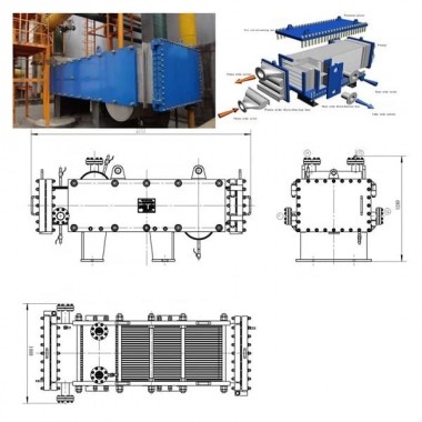 Składany szerokokanałowy przeciwprądowy wymiennik ciepła TRSHP 1035-96/1,5 — BTS Engineering