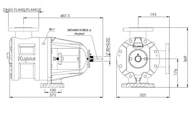 Насос для химии, кислоты Kupar KIP 2 1/2 дюйма-C, AISI 316, 7-35 м3/ч шестеренчатый — BTS Engineering