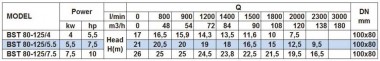 Bomba centrífuga monobloque BST 80-125/4, 3000 — BTS Engineering