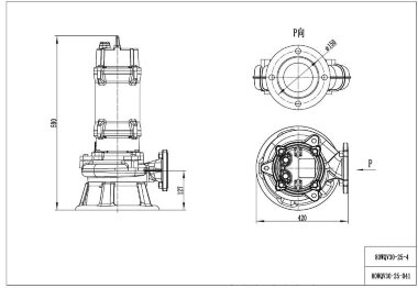 Насос фекальный с измельчителем 80WQV30-25-4 для свиноферм  — BTS Engineering