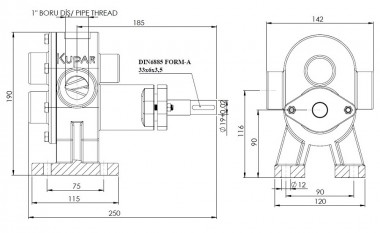 Шестеренчатый насос для клея Kupar KHP 1 дюйм-B, Bronze, 2-5 м3/час — BTS Engineering