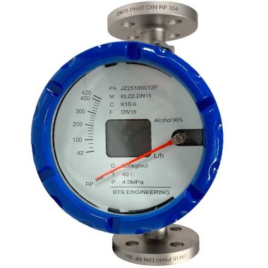 DN15 Ротаметр витратомір з нержавіючої сталі KLZZ PN40 (спирт 96%), 42...420 л/год, 4-20мА, Ex — BTS Engineering