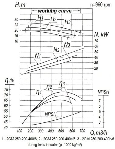 Насос стічних-масних середовищ 2СМ 250-200-400/6б, 37 кВт, 1000 об/хв (без двигуна) &mdash; BTS Engineering