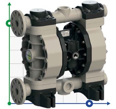 Bomba neumática de membrana PHOENIX P170 PP HYTREL para barniz, 170 l/min — BTS Engineering