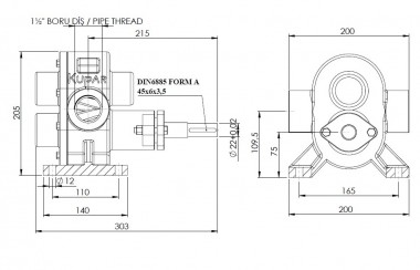 Шестеренчатый насос для мыла Kupar KHP 1 1/2 дюйма-B, Bronze, 4-11,5 м3/ч — BTS Engineering