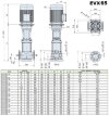 Pompe multicellulaire EVX 65/4-2a, 18,5 kW, 85 m3/h, 96 m, 380 V/T, AISI 304 (EBARA EVM) фото 3 — BTS Engineering