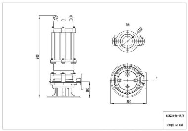 Погружной канализационный насос для лагун 65WQ30-60-15/2 — BTS Engineering