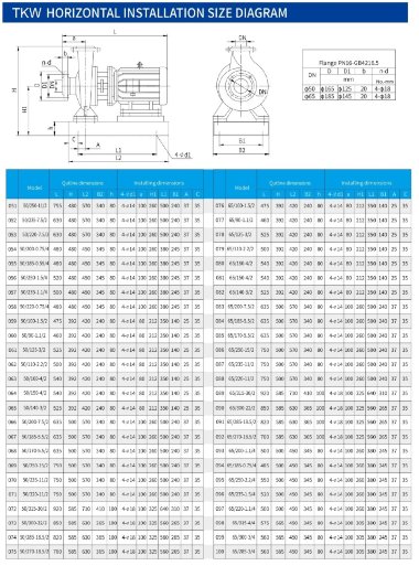 TKW 50/110-2.2/2 (22,3/16), 2,2 kW, 2900 насос центробежный горизонтальный — BTS Engineering