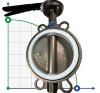 PN16 DN150 Zawór Motylkowy, korpus i tarcza wykonane ze stali nierdzewnej AISI 304, gniazdo PTFE фото 1 — BTS Engineering