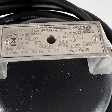 Канализационный насос Dreno GX-EX 50-2/220 T с системой измельчения — BTS Engineering