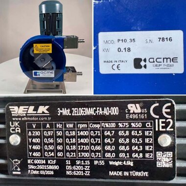 Перистальтический насос для моющих средств ACME Pompe ASP 10 FX 72 л/ч, 230/400B 50 Гц, 0,18 кВт, 35 об/мин - NR, с фиксированной производительностью &mdash; BTS Engineering