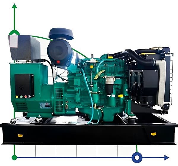 Industrial diesel generator XHYV-100GF with ATS, engine Volvo 125kVA, 100kW, 380V/50HZ open type фото 1 — BTS Engineering