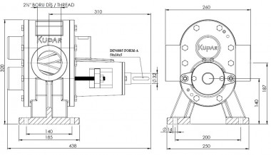 Kupar KHP 2 1/2 Zoll-B Zahnradpumpe für Farbe, Bronze, 3,5-35 m3/h — BTS Engineering