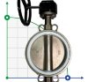 PN16 DN250 Zawór Motylkowy, korpus i tarcza wykonane ze stali nierdzewnej AISI 304, gniazdo PTFE фото 1 — BTS Engineering