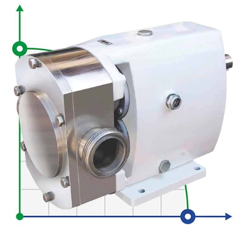 Drehkolbenpumpe JKLB 300L 3 Zoll, 10,1 m3/h, AISI 316 für Latex-Emulsionen фото 1 — BTS Engineering