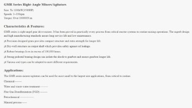 Mieszalnik mieszający serii GREATWALL MIXERS GMR z przekładnią zamontowaną pod kątem prostym o mocy do 1100 kW 1~350 obr./min. — BTS Engineering