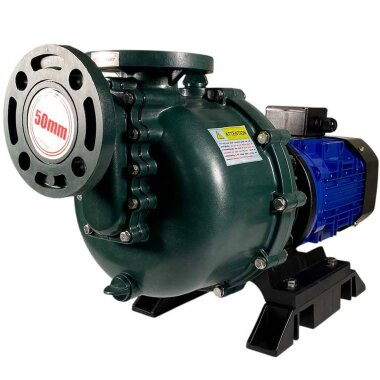 Насос перекачки серной кислоты QHB-G-50052EAL-SSH5V38AGABS GFRPP, 642L/min, 25,6m, 380V, центробежный самовсасывающий — BTS Engineering