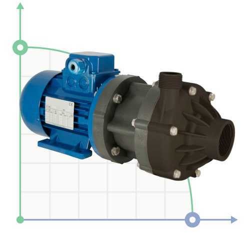 Насос с магнитной муфтой DM 06 PVDF, VITON, 0,25 кВт (крыльчатка 65) фото 1 — BTS Engineering