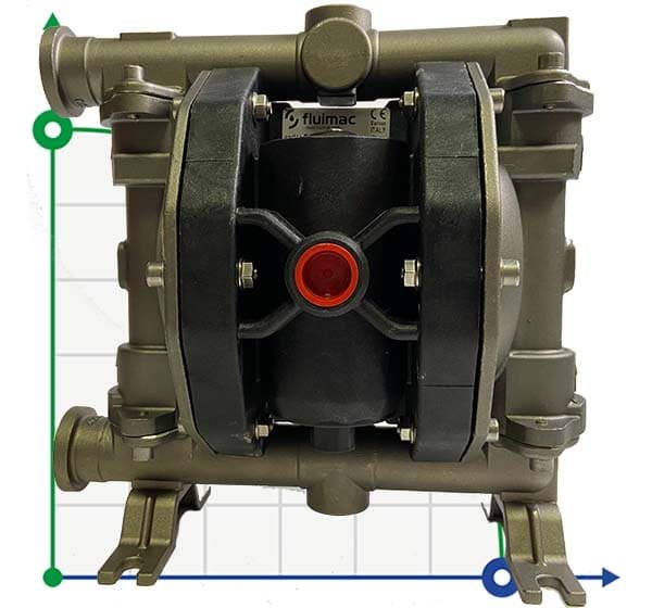 Pneumatic Diaphragm Pump PHOENIX 100-AISI 3/4, P100-SHTSSV1 фото 1 — BTS Engineering