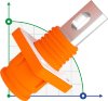 JC-CN12-SC-01-T, 300A ,1500V DC battery socket connector through hole, orange фото 1 — BTS Engineering