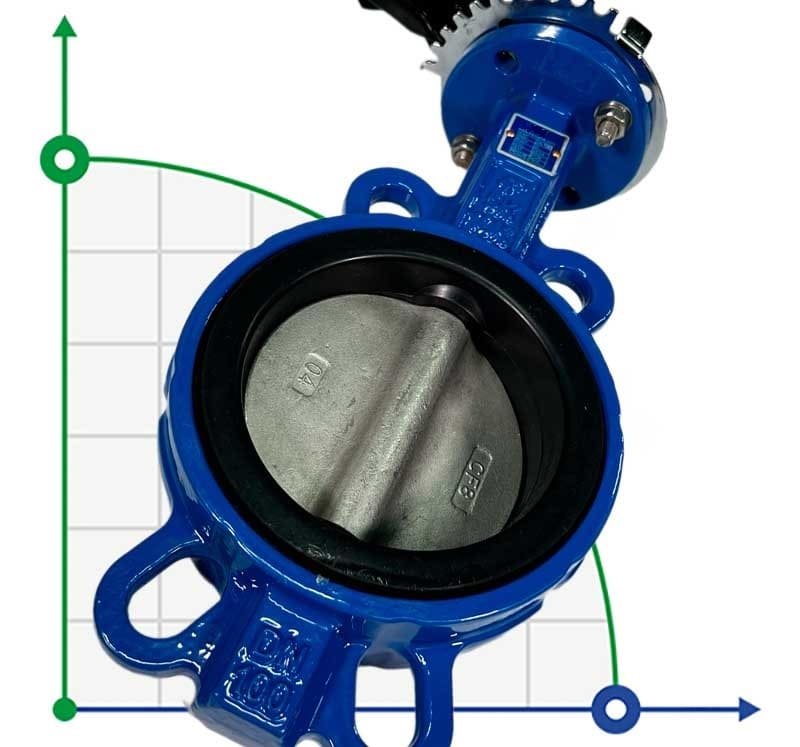 PN16 DN100 Zasuwa motylkowa, korpus żeliwny, tarcza AISI 304, gniazdo EPDM фото 1 — BTS Engineering