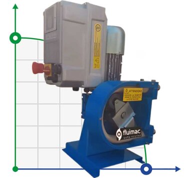 Шланговый насос для растворов FLUIMAC HELIOS AS 15 IX 345 л/ч, 0,18 кВт, 140 об/мин, с регулировкой производительности и частотным преобразователем &mdash; BTS Engineering