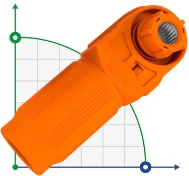 JC-CN12-W-01, 300 A, 1500 V CC, enchufe de 95 mm² para sistemas de almacenamiento de energía, naranja — BTS Engineering