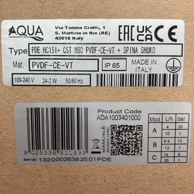 Pool Dosierpumpe PDE HC151+ CST M80 PVDF-CE-VT + SHUKO PLUG, 4-20 l/h, 20-1 bar — BTS Engineering