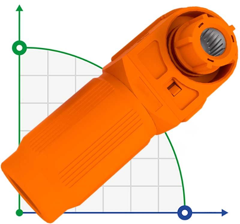 JC-CN12-W-01, 350A, 1500V DC, 120mm² battery plug, orange фото 1 — BTS Engineering
