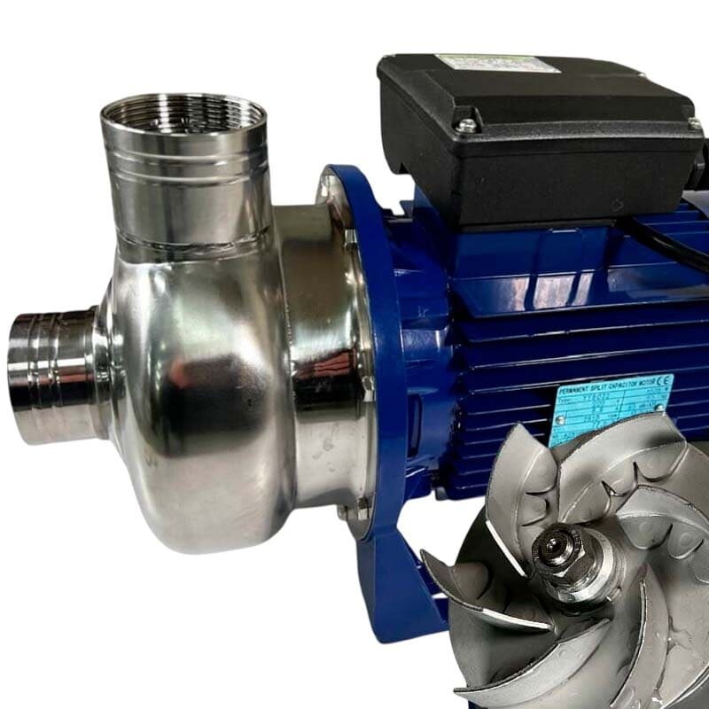 Насос для промышленных систем мойки BK200D, 1,5kW, AISI304, 220V/50Hz, 2900 с открытым рабочим колесом фото 1 &mdash; BTS Engineering