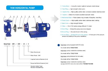 TKHW 80/250-22/2 (50/80), 22 kW, AISI 304, 2900 насос нержавіючий горизонтальний — BTS Engineering