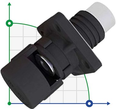 CN12-LSP400A-03-LM, 400A, 1500V CC tipo tuerca de conector de perno, negro — BTS Engineering
