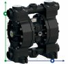 Bomba neumática de membrana para ácido fluorhídrico PHOENIX P252 PVDF SANTOPRENE+PTFE, 250 l/min фото 1 — BTS Engineering