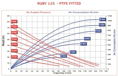 Pompe à membrane pneumatique AlphaDynamic RUBY 125S-P-TST-T — BTS Engineering