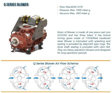Воздуходувка RUUT BLOWER Q 900 (DN 80), 810m3/h — BTS Engineering