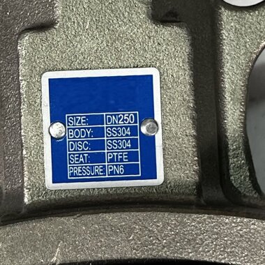 PN6 DN250 Zawór Motylkowy, korpus i tarcza AISI 304, PTFE, pneumatyczna dwustronnego działania Ex, ustawnik pozycyjny 4-20MA — BTS Engineering