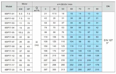 Pompe de forage 8SP77/17, sortie : 5 pouces, 63 kW, 380 V — BTS Engineering