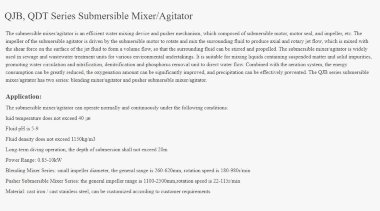 Mieszalnik zanurzalny GREATVALL MIXERS seria QJB, QDT — BTS Engineering