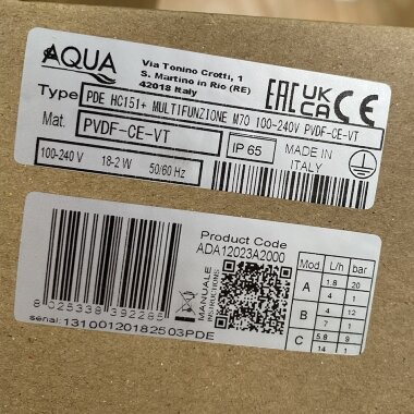 Membran-Elektromagnetische Dosierpumpe PDE HC151+ MULTIFUNCTION M70 240V PVDF-CE-VT, 1,8-14 l/h, 20-1 bar — BTS Engineering