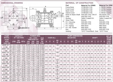 Шестеренчатый насос JKMS 400 4  дюйма, 30 m3/h, AISI 316 для типографской краски — BTS Engineering