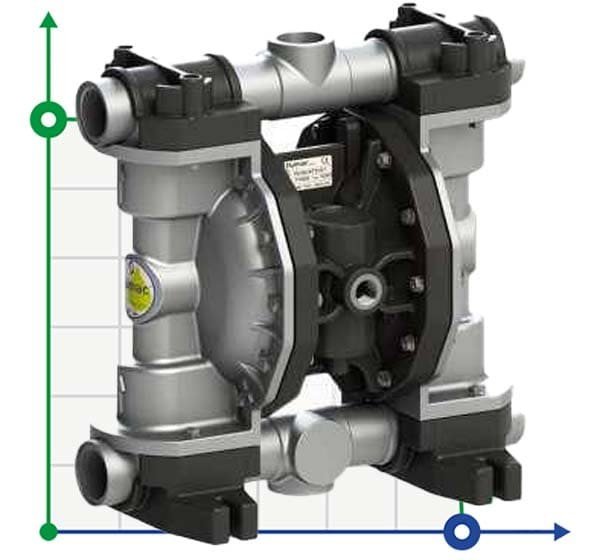 Bomba neumática de membrana PHOENIX P250 ALU HYTREL+PTFE, 250 l/min para soluciones químicas фото 1 — BTS Engineering