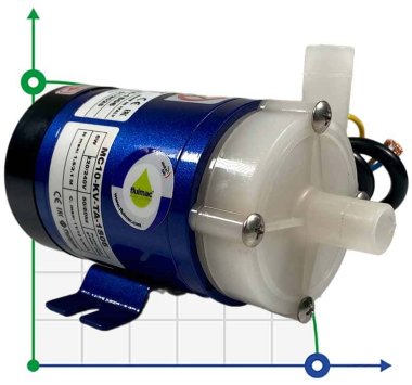 Bomba hermética con acoplamiento magnético FLUIMAC MINI COMPASS MC 10 PVDF, 6 W, 220 V — BTS Engineering